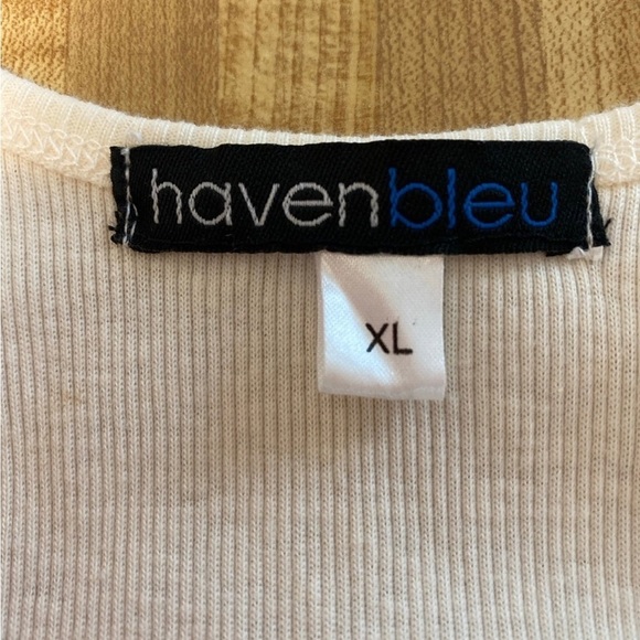 Vintage Haven Bleu Embellished Embroidered Ribbed Tank Top NWT size XL - Picture 9 of 9